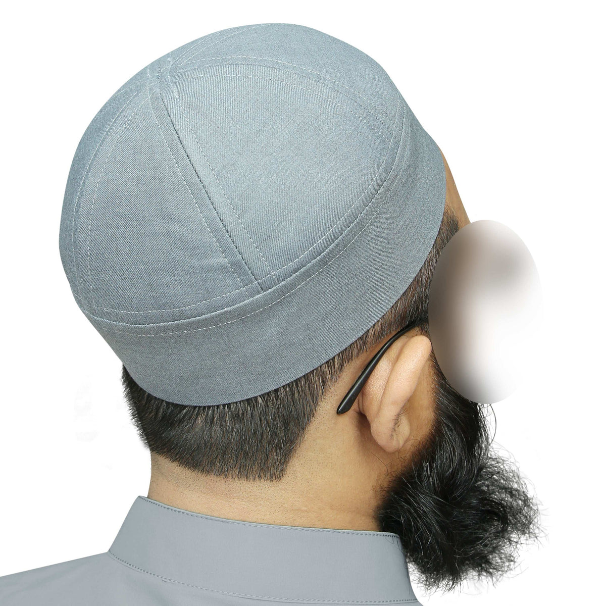 Grey Grace Brimless Kufi Soft Comfortable Skull Cap