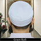 White Grace Brimless Kufi Classic Muslim Namaz Topi