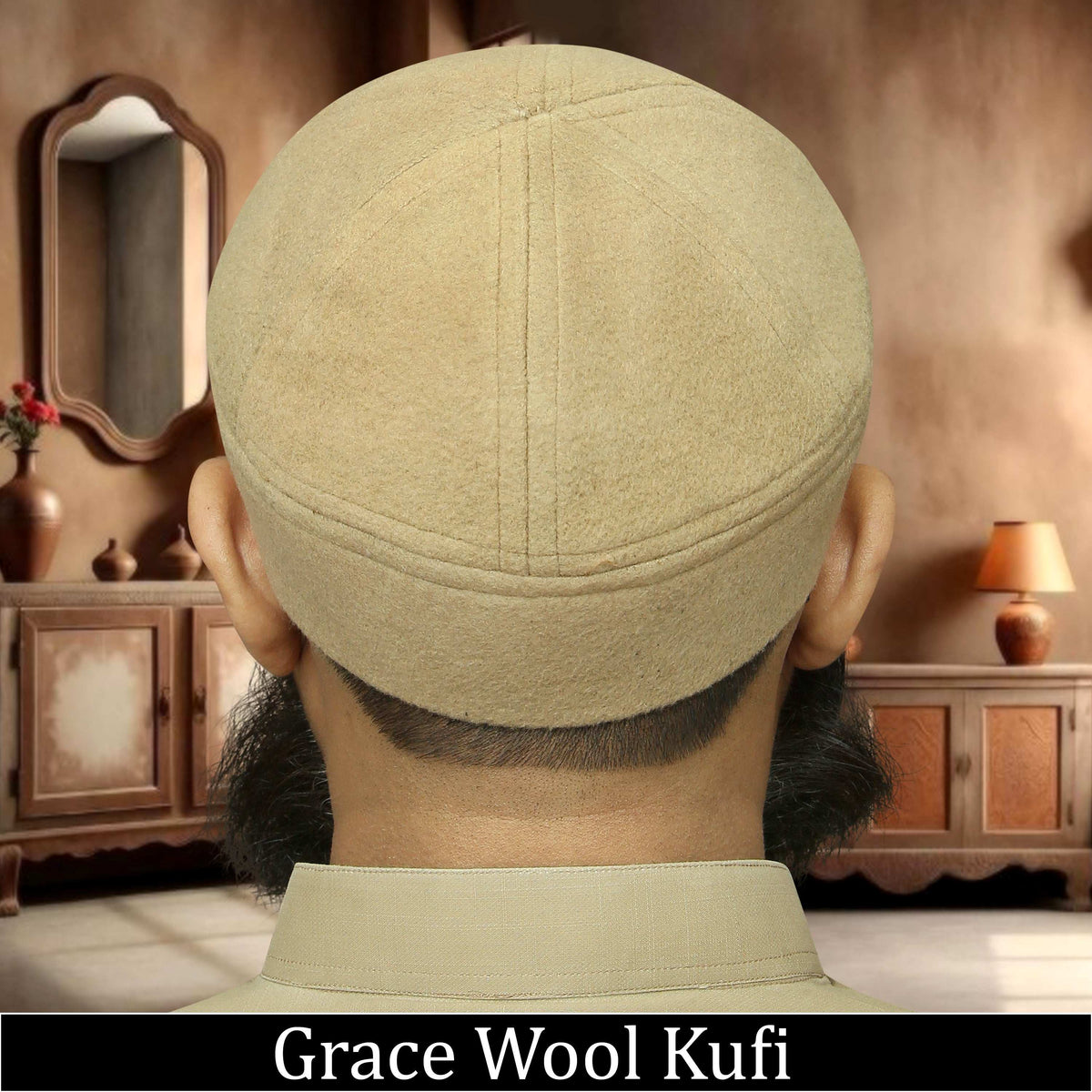 Soft Traditional Muslim Prayer Hat Grace Wool Kufi