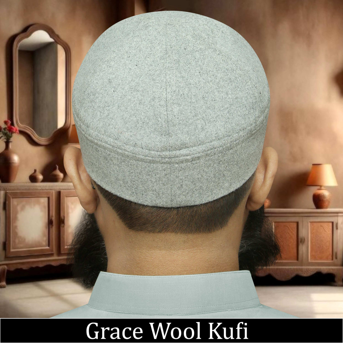 "Muslim Grace Wool Prayer Kufi Hat For Mens"