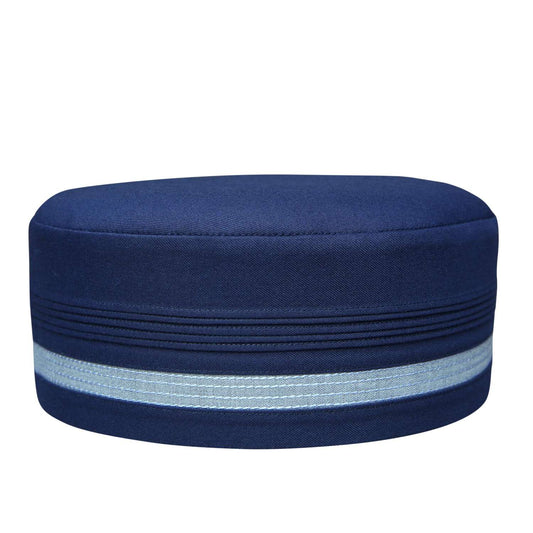 Blue Atba Cap Elegant Muslim Prayer Hat