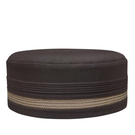 Brown Atba Cap Traditional Daily Salah Cap