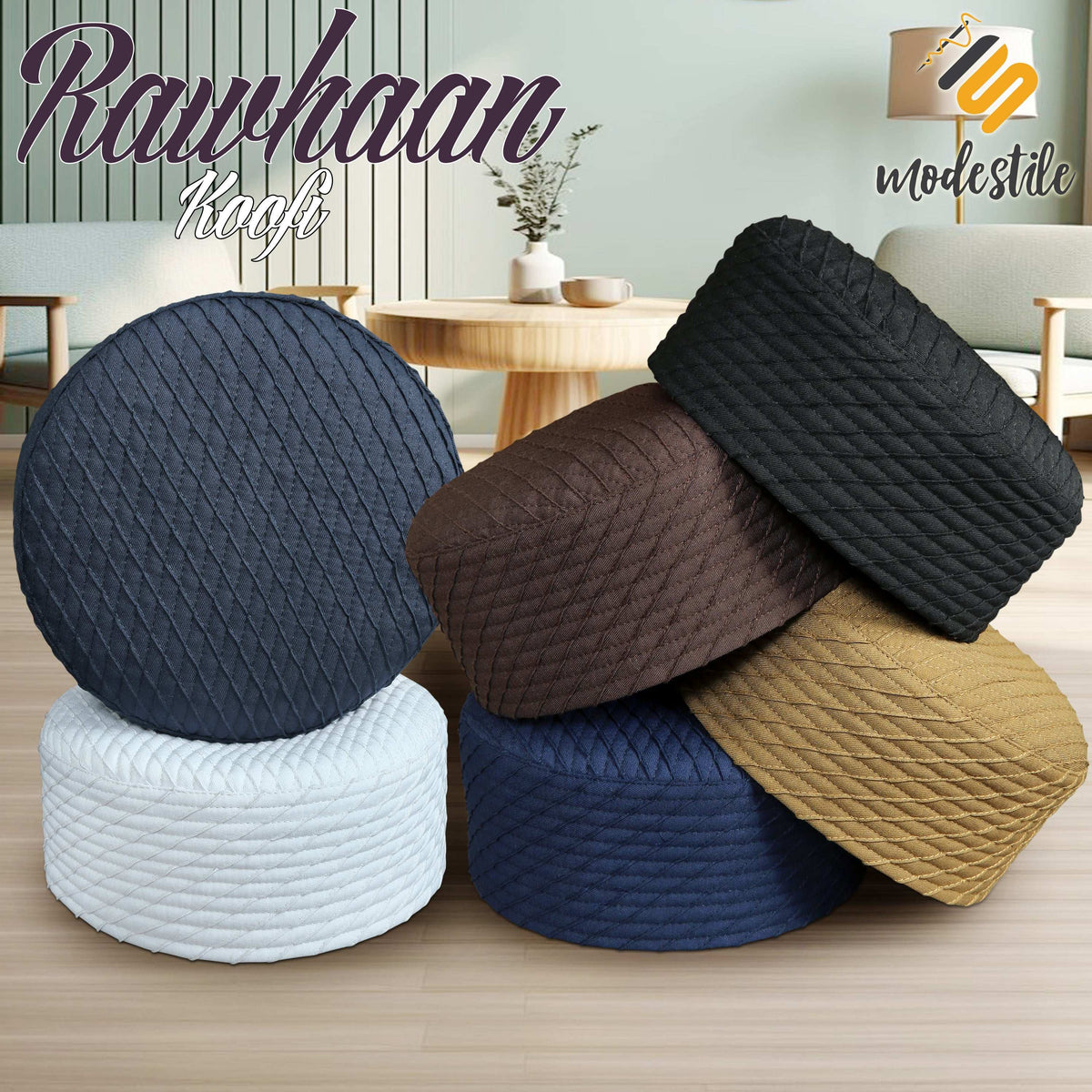 Rawhaan Premium Classic Handcrafted Kufi Hat