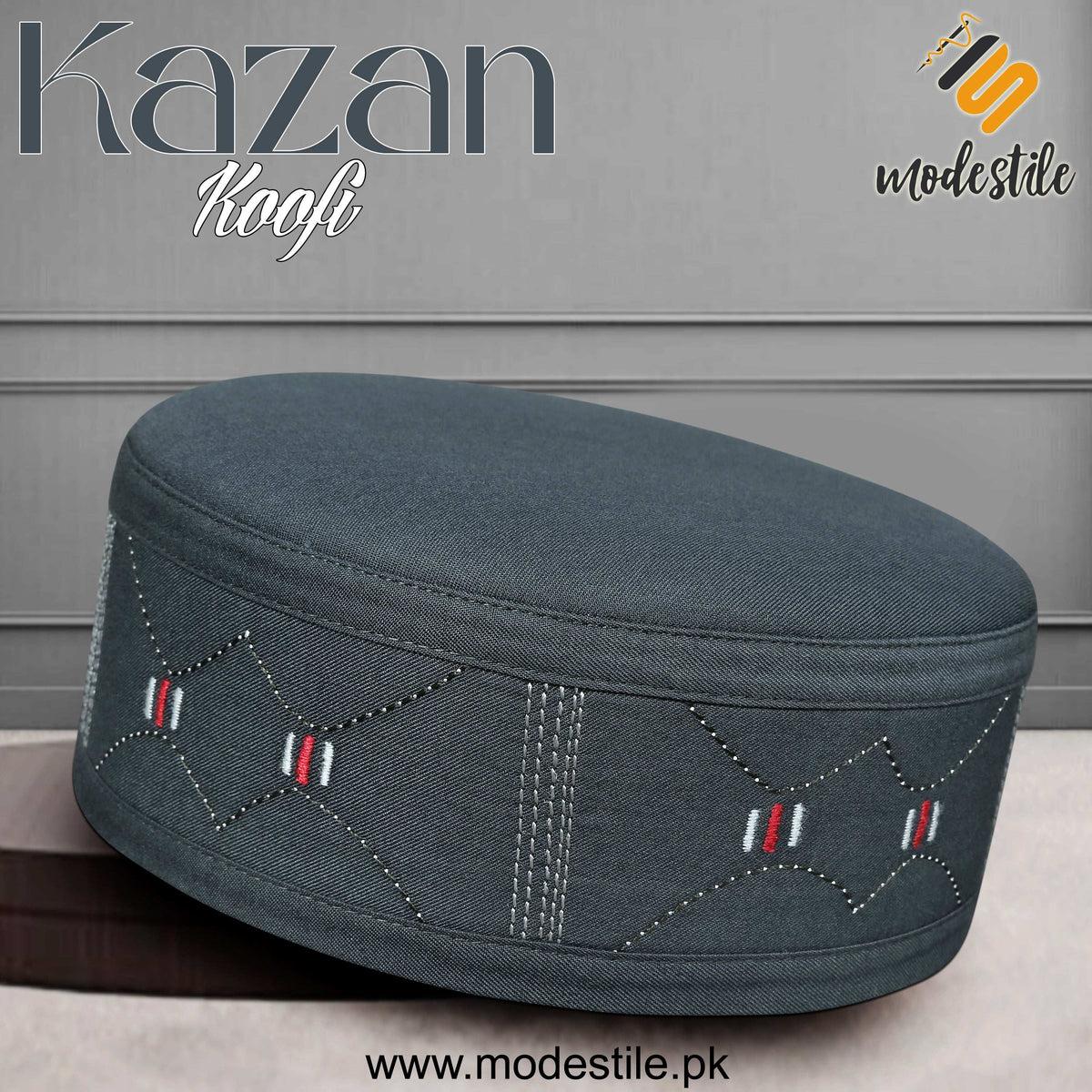 Grey Kazan Kufi Soft Comfortable Namaz Topi
