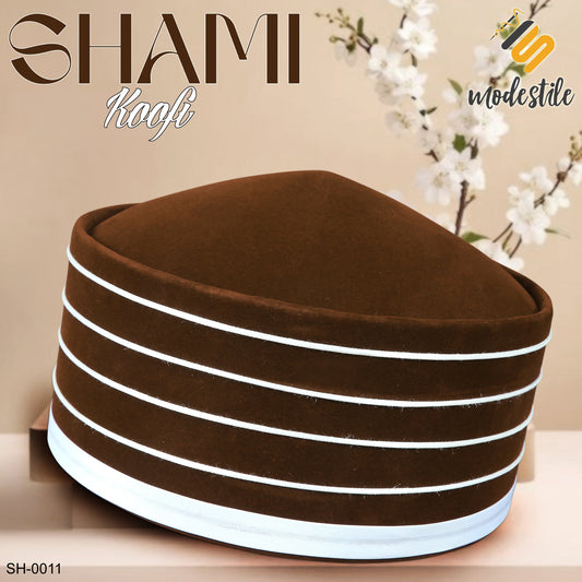 Brown SH-0011 Classic Turkish Turban Kufi Cap