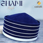 Blue SH-0011 Elegant Islamic Imam Style Prayer Cap