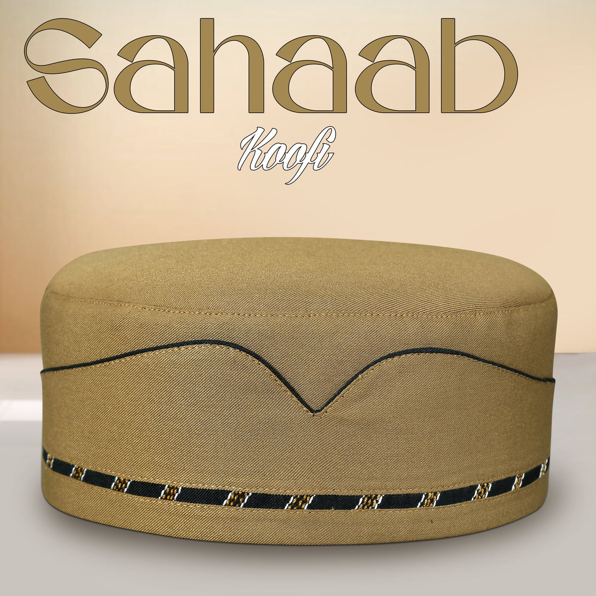 Golden Sahaab Kufi Premium Islamic Namaz Topi