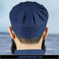Navy Blue Umar Winter Kufi Elegant Winter Salah Cap