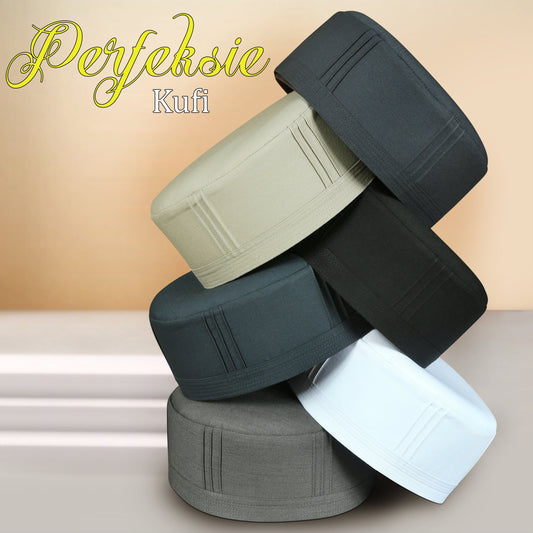 Perfeksie Kufi Premium Islamic Prayer Cap for Men