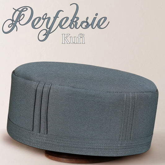 Grey Perfeksie Kufi Soft Comfortable Islamic Skull Cap