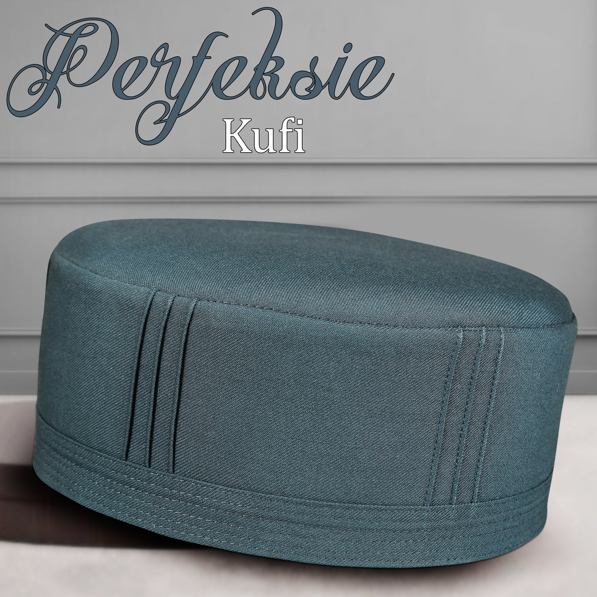 Grey Perfeksie Kufi Soft Comfortable Islamic Skull Cap
