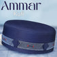 Navy Blue Ammar Kufi Elegant Muslim Prayer Hat
