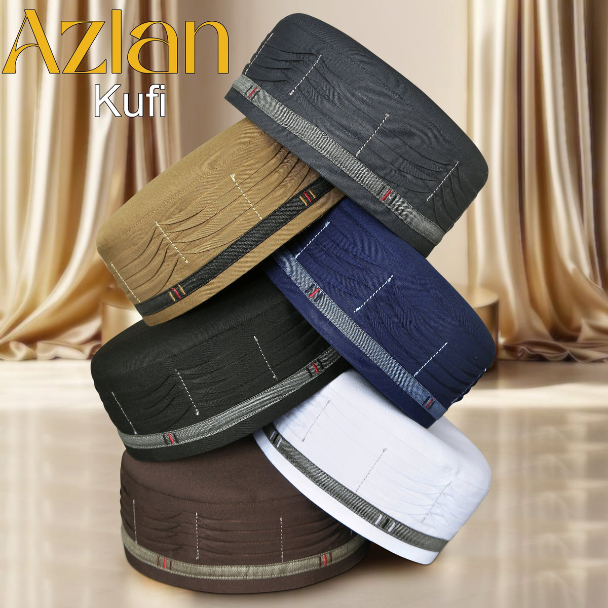 Azlan Kufi Premium Traditional Kufi Cap