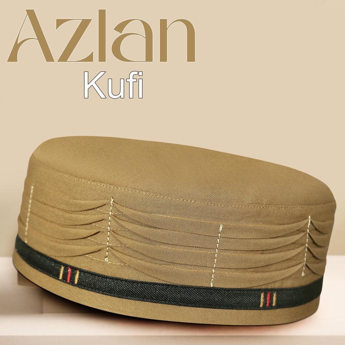 Golden Azlan Kufi Premium Traditional Kufi Cap