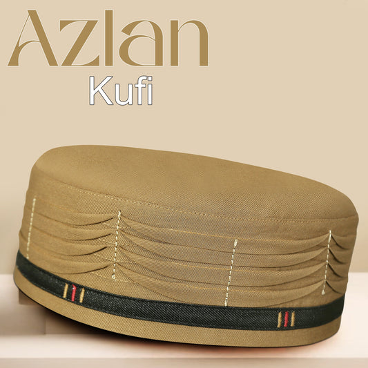 Golden Azlan Kufi Premium Traditional Kufi Cap