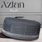 Grey Azlan Kufi Comfortable Islamic Skull Cap