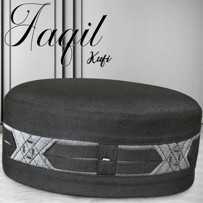 Aaqil Islamic Kufi – Traditional Patterned Muslim Prayer Cap for Men