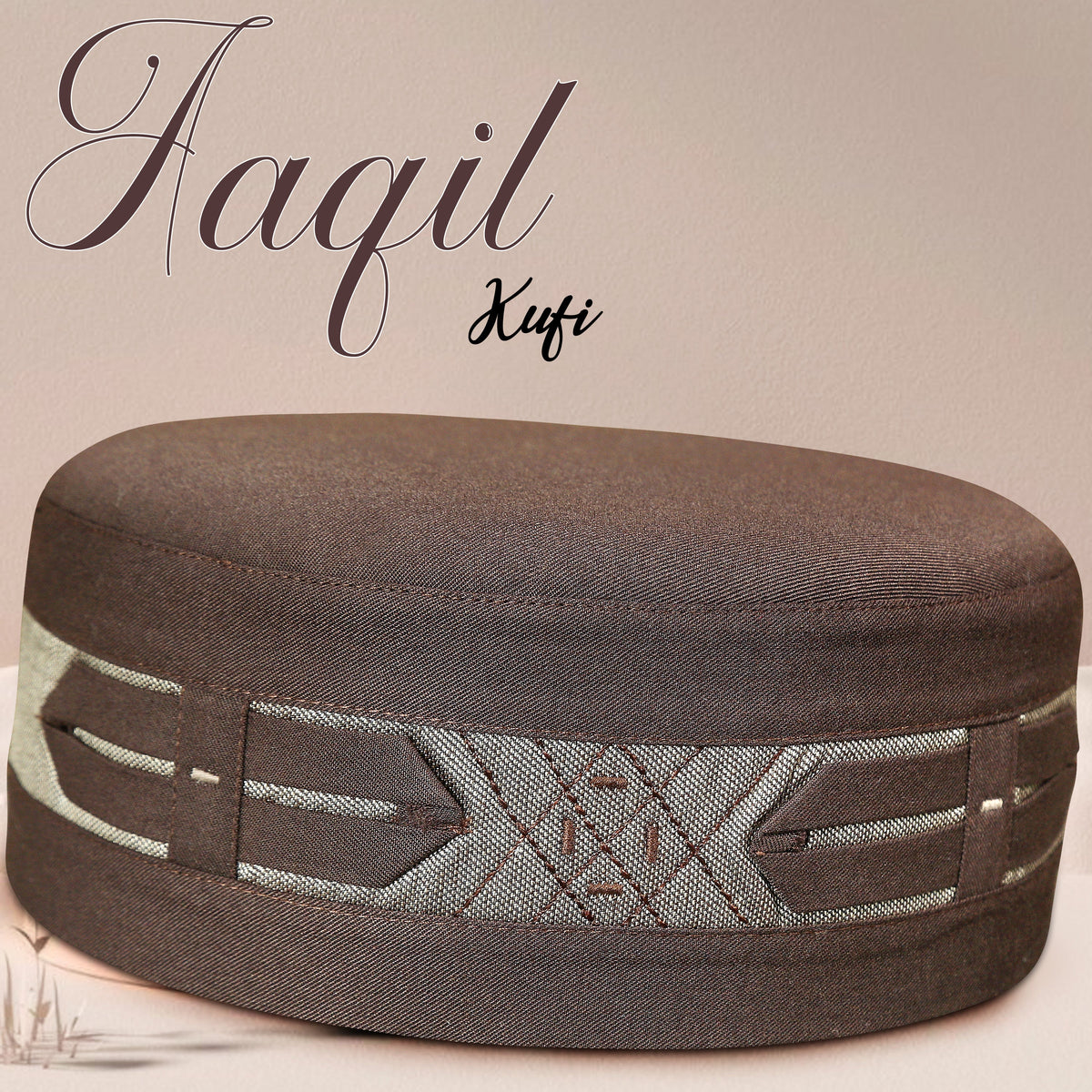 Aaqil Islamic Kufi – Traditional Patterned Muslim Prayer Cap for Men