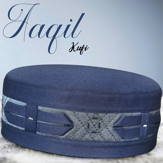 Aaqil Islamic Kufi – Traditional Patterned Muslim Prayer Cap for Men