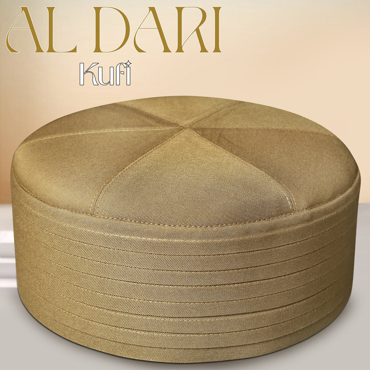 Golden Al Dari Kufi Premium Islamic Kufi Hat