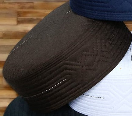 Brown Anas Kufi Traditional Muslim Prayer Hat