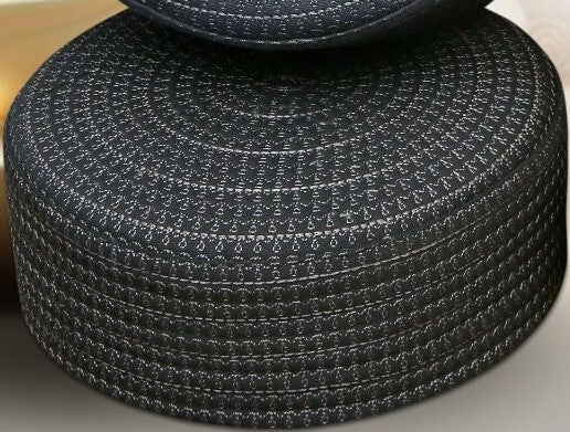 Black Waqar Kufi Premium Embroidered Islamic Prayer Cap