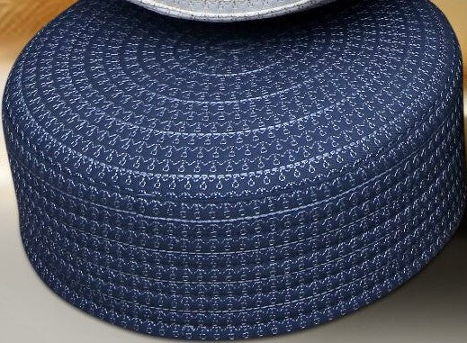 Blue Waqar Kufi Elegant Traditional Prayer Hat