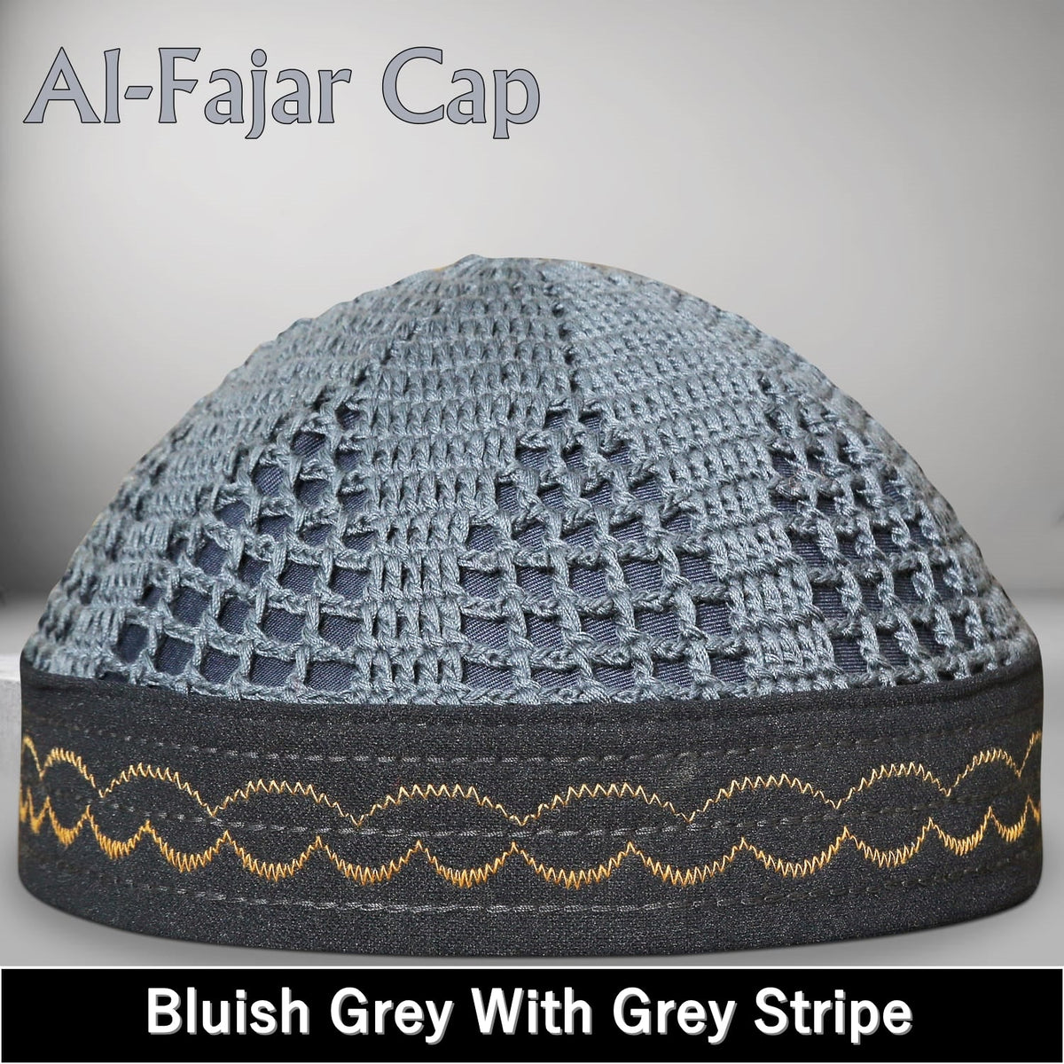 Al-Fajar Premium Knitted Kufi – Poly-Cotton Mesh Islamic Prayer Hat