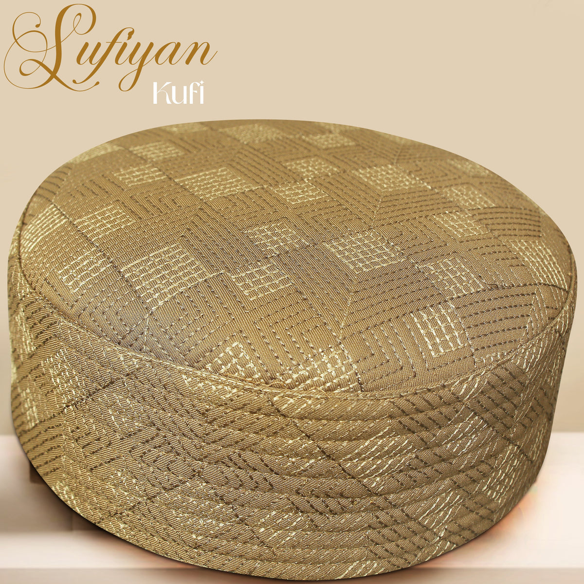 Sufiyan Premium Muslim Prayer Kufi Cap for Men's