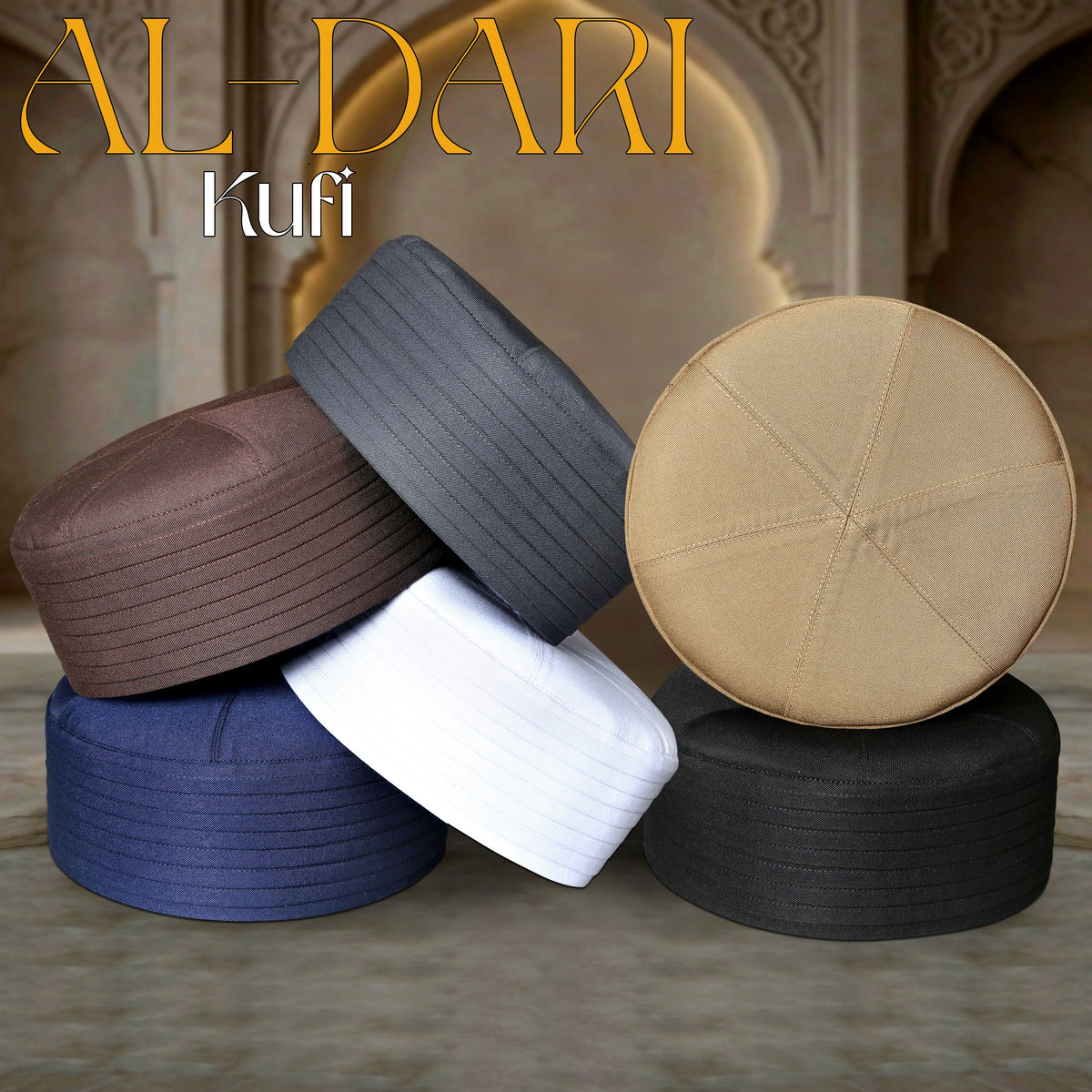 All Color Al Dari Kufi Comfortable Muslim Prayer Hat
