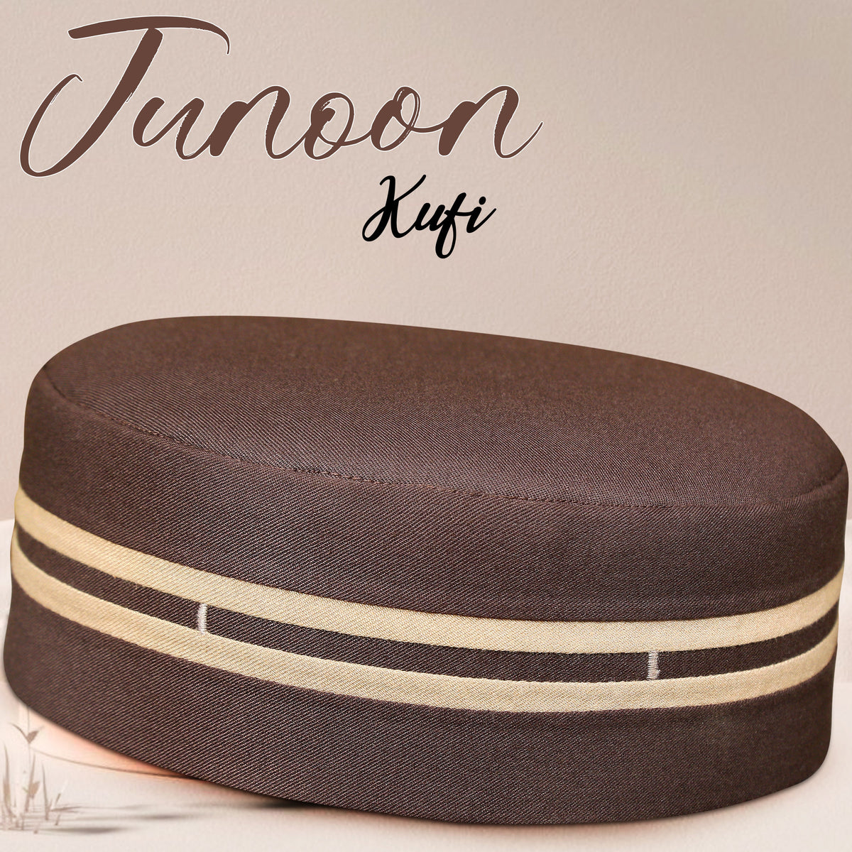 Junoon Kufi Cap – Soft Muslim Prayer Cap for Men for Summer Wear
