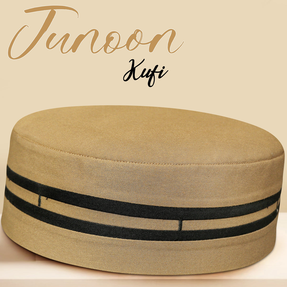 Junoon Kufi Cap – Soft Muslim Prayer Cap for Men for Summer Wear