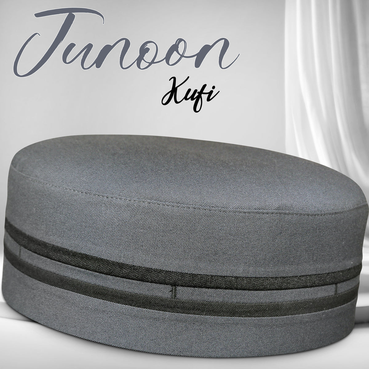 Junoon Kufi Cap – Soft Muslim Prayer Cap for Men for Summer Wear