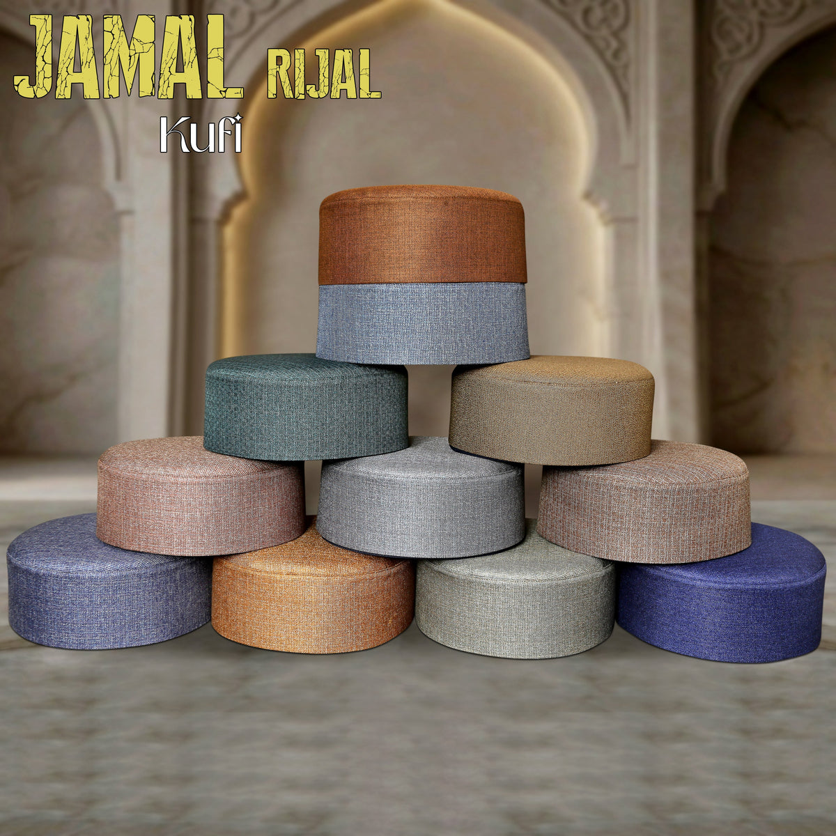 Jamal Rijal Kufi Premium Islamic Prayer Cap for Men