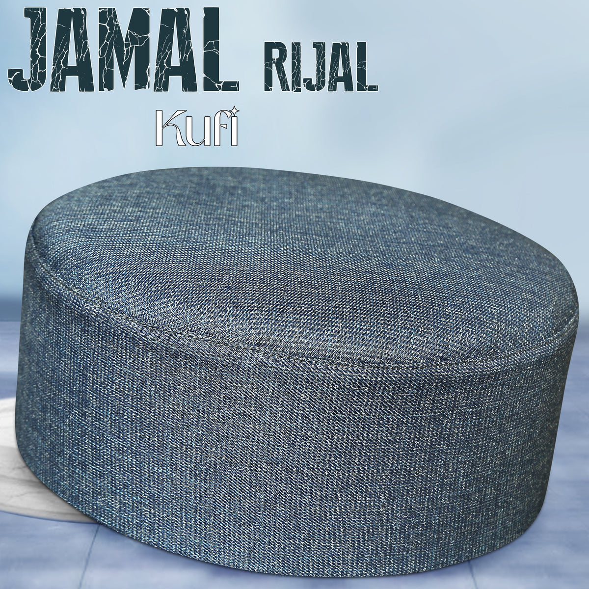 Grey Jamal Rijal Kufi Soft Comfortable Islamic Skull Cap