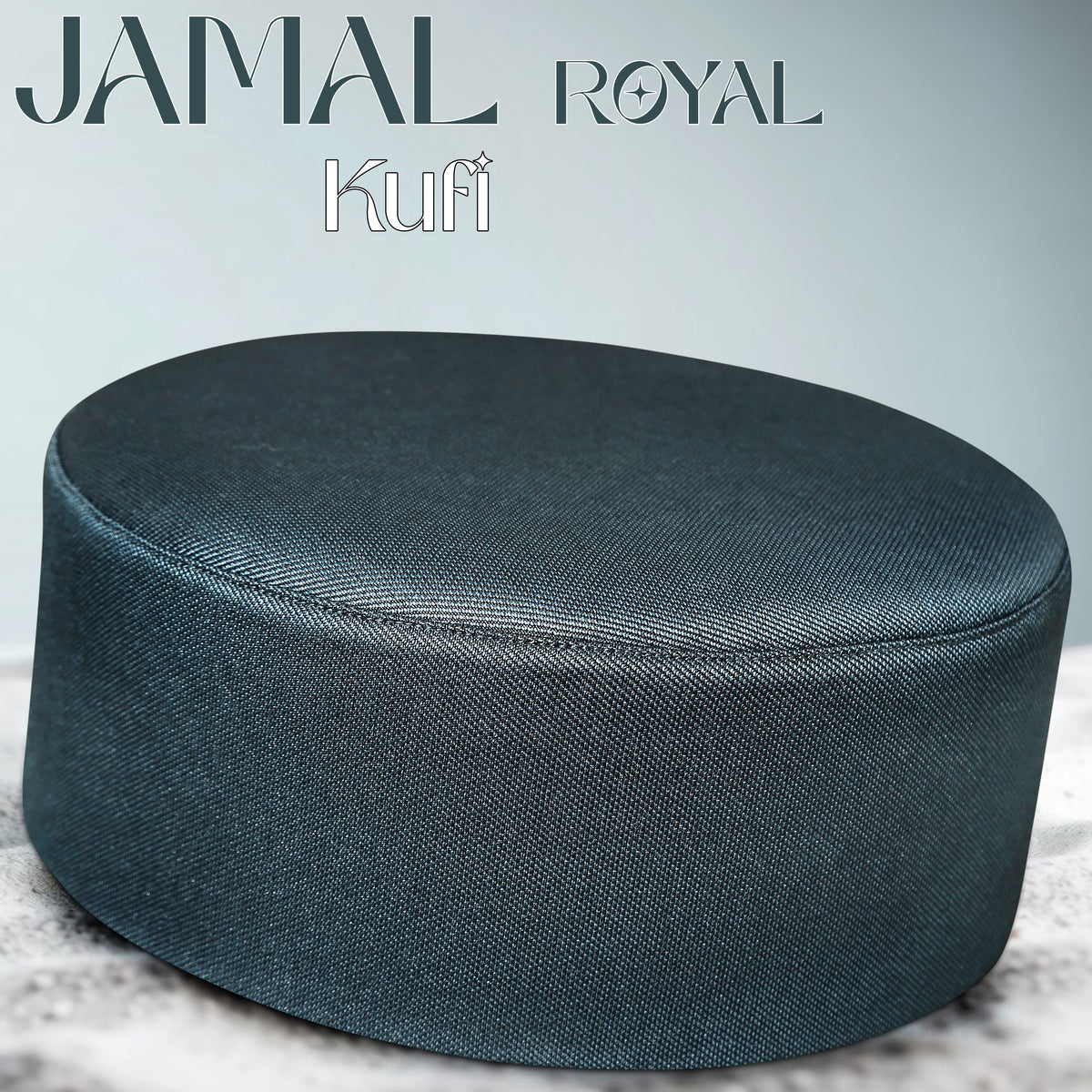 Black Jamal Royal Kufi Premium Soft Textured Prayer Cap