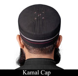Black Kamal Kufi Royal Traditional Islamic Prayer Cap