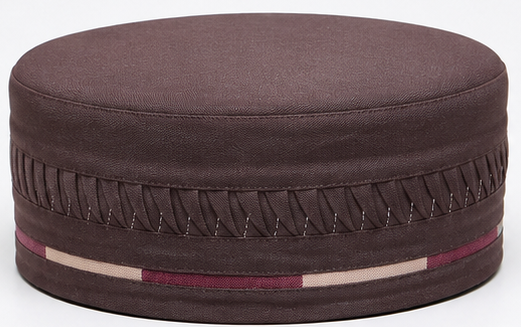 Brown Matloob Kufi Traditional Muslim Prayer Hat