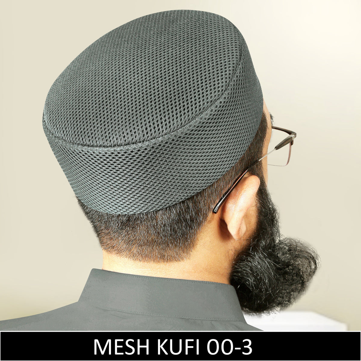 Light Grey Breathable Prayer Cap for Men Ideal for Salah, Eid and Religious Gatherings