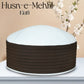 Brown & White Husn-e-Mehfil Handcrafted Islamic Prayer Cap