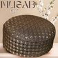 Brown Musab Hard Kufi Traditional Embroidered Namaz Topi