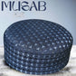 Navy Musab Hard Kufi Luxury Prayer Cap for Men