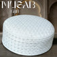 White Musab Hard Kufi Classic Islamic Skull Cap