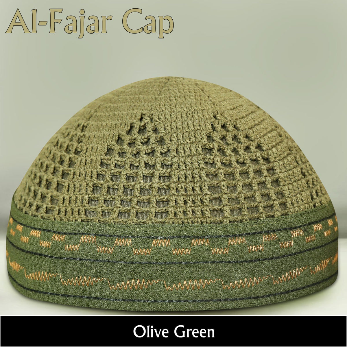 Al-Fajar Premium Knitted Kufi – Poly-Cotton Mesh Islamic Prayer Hat