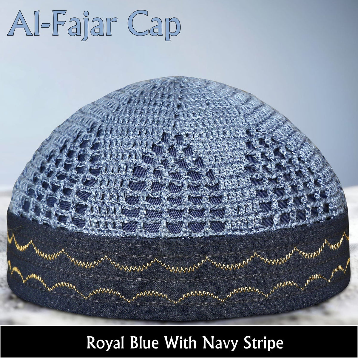 Al-Fajar Premium Knitted Kufi – Poly-Cotton Mesh Islamic Prayer Hat