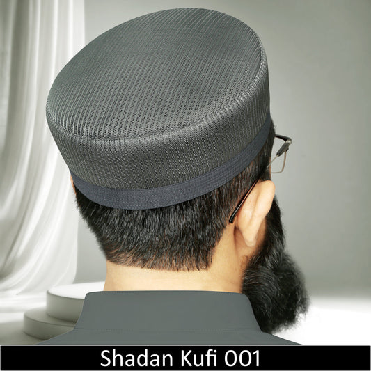 Shadan Mesh Kufi 00-1 – Premium Summer Mesh Islamic Prayer Cap for Men