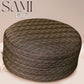 Brown Sami Hard Kufi Traditional Embroidered Kufi Hat