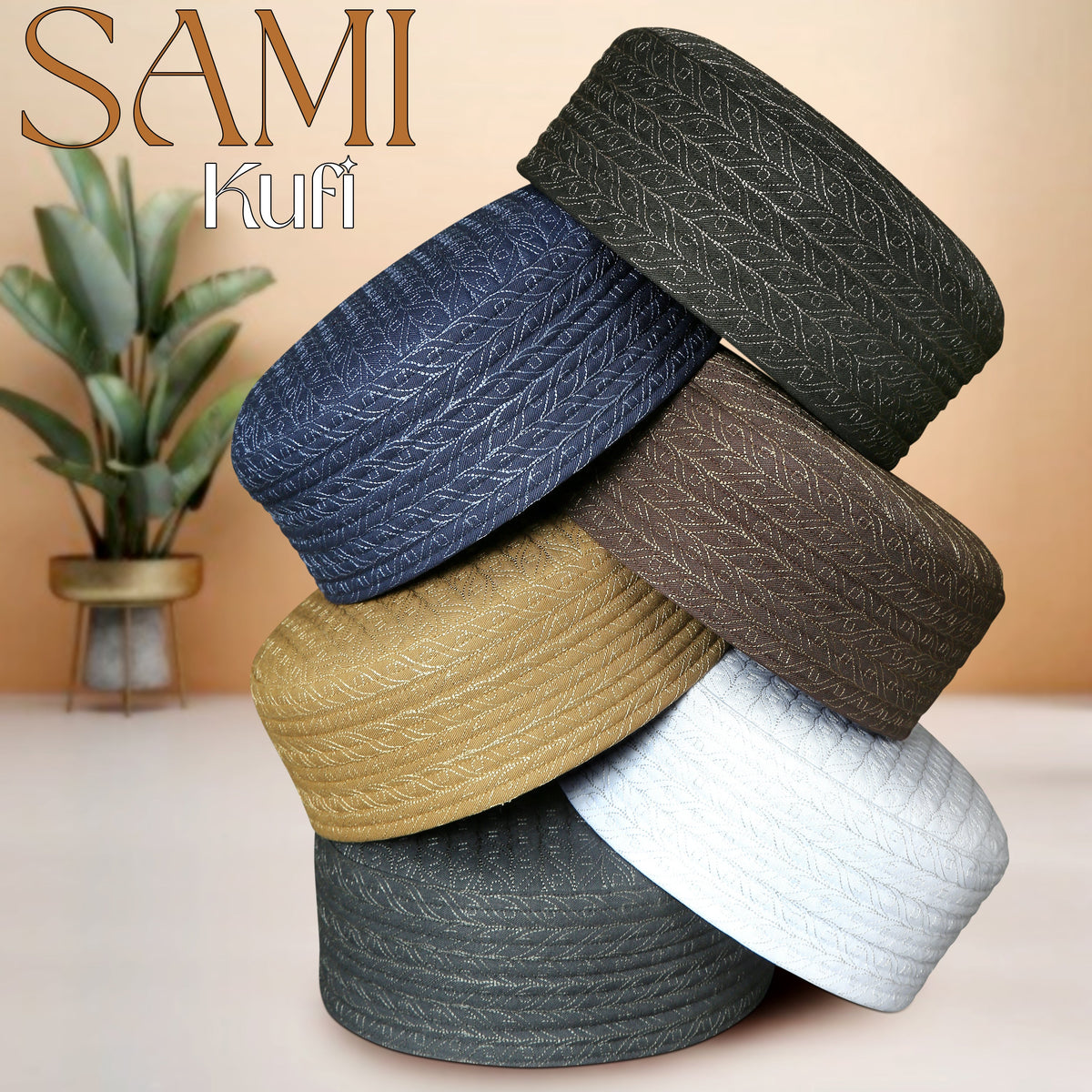 Sami Hard Kufi Luxury Structured Muslim Cap