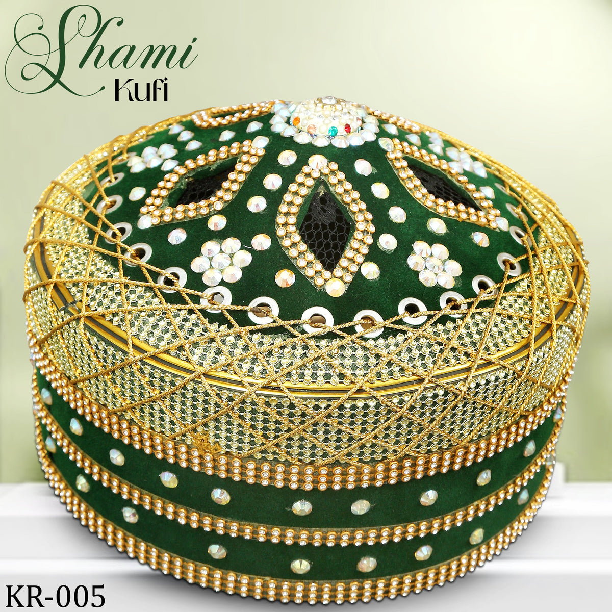 Turkey Cap KR-005 – Premium Velvet Handmade Traditional Kufi for Men