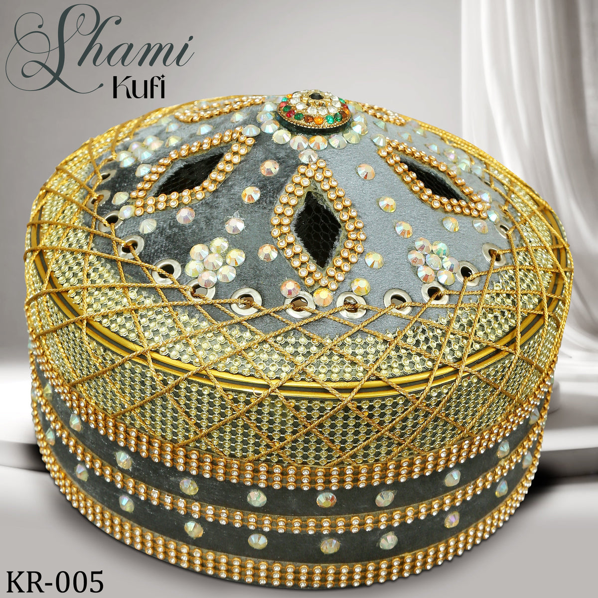 Turkey Cap KR-005 – Premium Velvet Handmade Traditional Kufi for Men